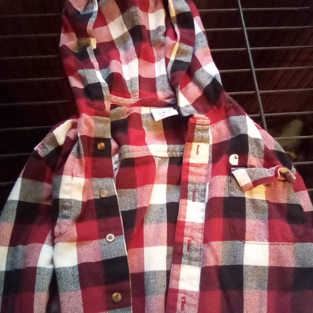 Carhartt boys hooded flannel shirt